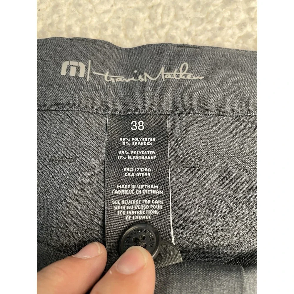 Travis Mathew Pants Men (Fit 38x32) Grey Golf Performance Stretch Lightweight